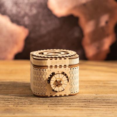 Creative DIY 3D Treasure Box Wooden Puzzle Game Assembly Toy Gift for Children Teens Adult LK502