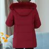 Real Fur Collar Middle Age Women's Down Coats Winter Vintage Parkas Plus Size Elegant Thick Warm Down Jackets Woman Outerwears
