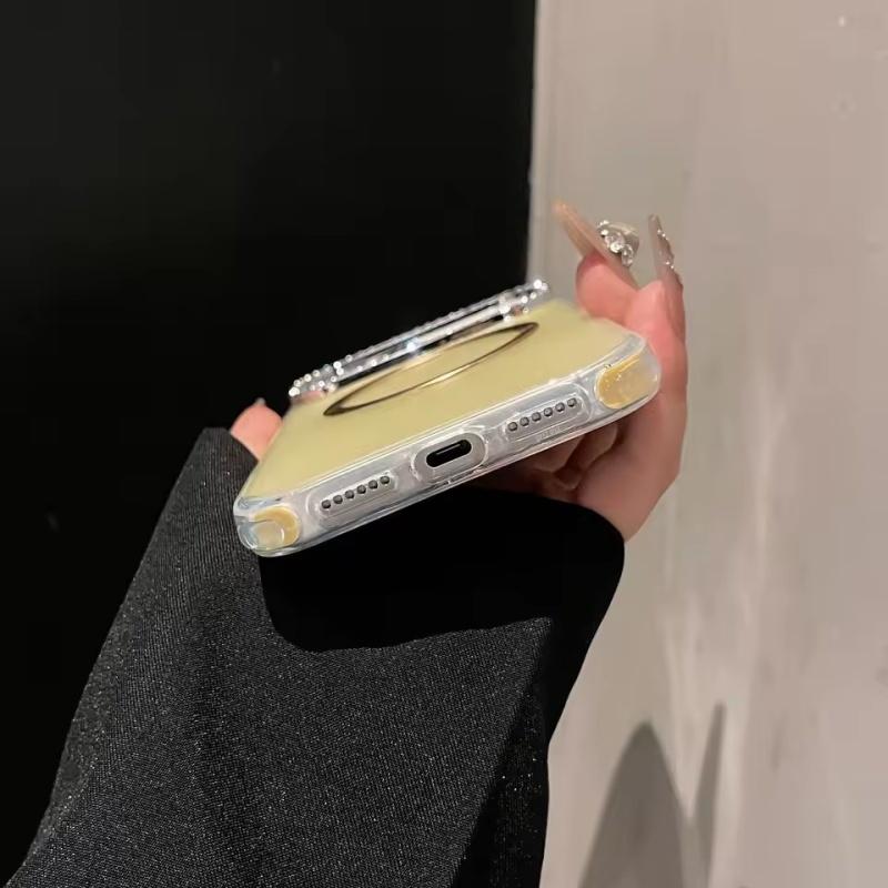 Luxury Sparkling Diamond Decorative Camera Frame Magnetic Case iPhone 17 Air 16 15 14 Plus 13 12 Pro Max 11 Shock Bumper Cover