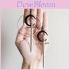 Geometric Moon Pendant Earrings With Silver Alloy And Stainless Steel Ear Pins For Women