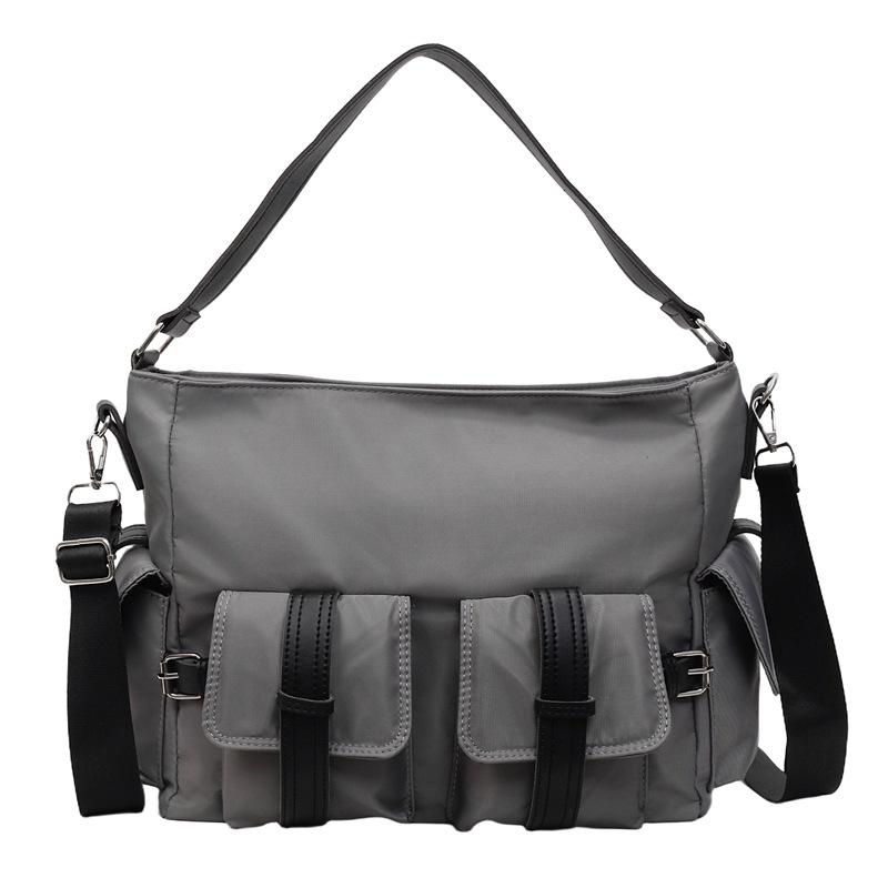 Korean Version Large Capacity Bag Summer New Fashionable Nylon Shoulder Crossbody Bag Casual Commuting Tote Bag