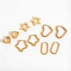 Korean Style Stainless Steel Cross-border Hoop & Stud Earring Set - Niche Elegant Titanium Steel Earrings for Commute.