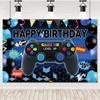 Game On Theme Video Gamer Kids Birthday Party Neon Green Gaming Next Level Up Background Baby Shower Decoration Supplies Props