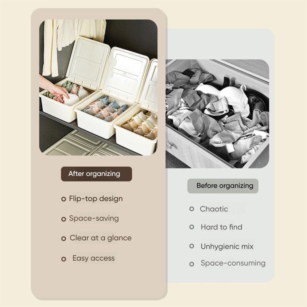 White Underwear Storage Box Thickened Cabinet Organizer Creative Storage Case Sock Underpants Bras