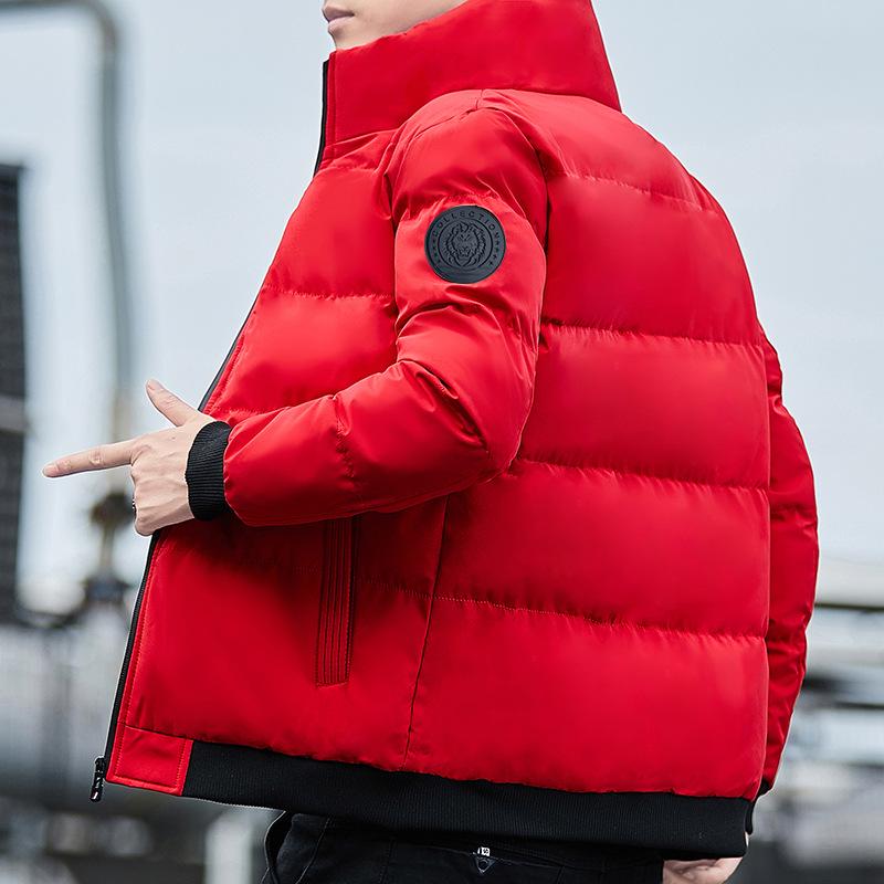 Men's Winter Stand Collar Cotton Jacket: 2025 Trendy, Thick, Warm, Loose-Fit Youth Fashion Coat