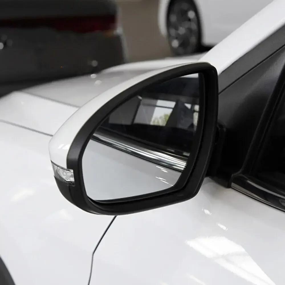 For Hyundai Tucson 2015-2019 Car Rearview Side Mirror Rain Eyebrow Shield Cover Frame Sticker Protector Exterior Part Carbon