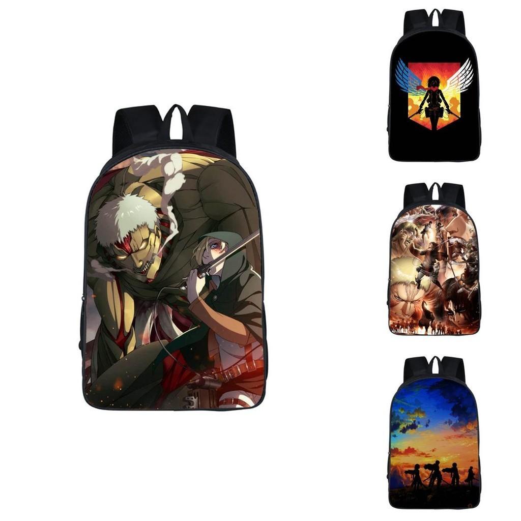 Stylish Anime Attack On Titan Zipper Backpack With Large Capacity For Students And Fans