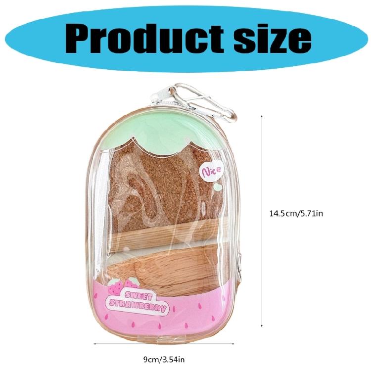 Leakproof Doll Display Pouch With Carabiner Clip Compact Figure Protector Case For Teens Cosplay Enthusiasts