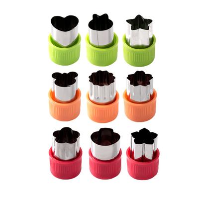 3Pcs Cookie Mold Food Grade Easy To Clean DIY Stainless Steel Mini Heart Shape Vegetable Cutter Pastry Stamp Kitchen Gadget