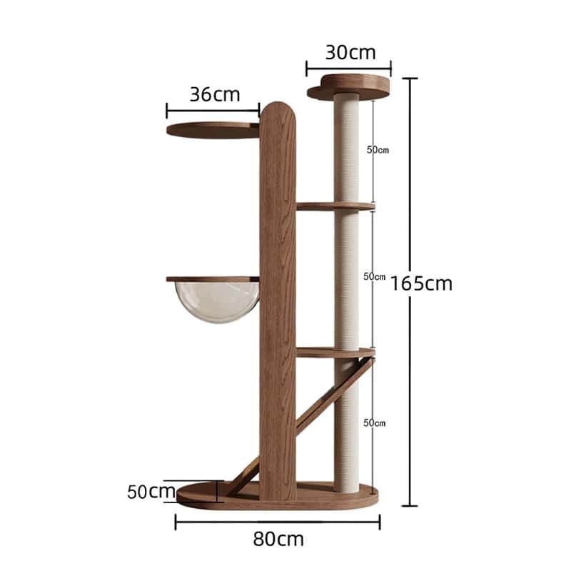 Luxury Multi-Level Design Cat Tree Tower Solid Wood in Modern & Classic Large Style Durable and Stylish Cat Furniture