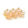 Dried Fruit Plate Appetizer Food Storage Box Candy Dish with Lid Divided Serving Platter for