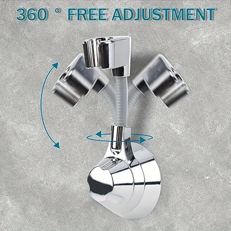Suction Cup Shower Holder Adjustable Shower Head Holder Nozzle Handheld Holder Punch-Free Multi Angle Rotation Bathroom Bracket