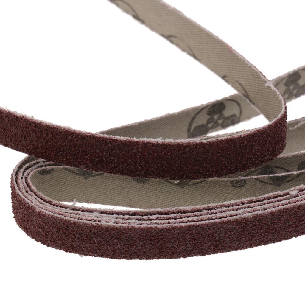 10 Assorted Sanding Sander Belts 330x10mm, 762x25mm, 457x13600 GRIT