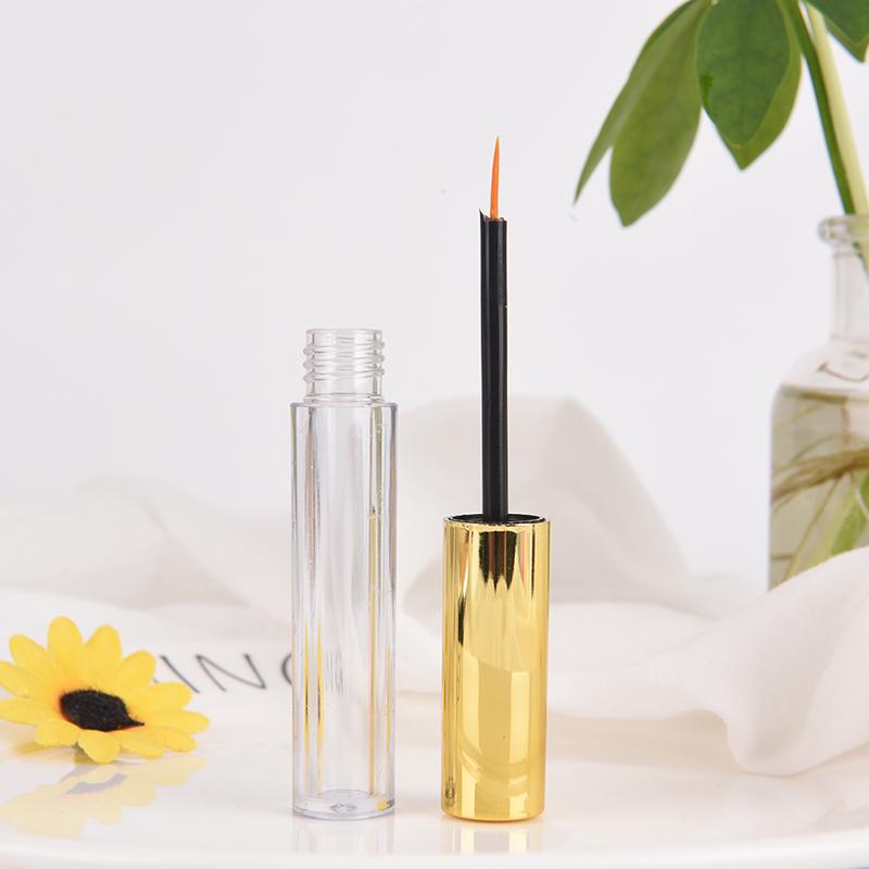 2Colors  Eyelash Bottle Eyeliner Container Make Up Tube 2Sizes Gold Black Empty Liquid Eye Liner Tube Eye Lash Vial