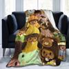Monchhichis Kun Chan Pärchen Decke Niedlich Cartoon Wolle Neuheit Warme Überwurfdecke für Zuhause Alle Jahreszeiten Outdoor
