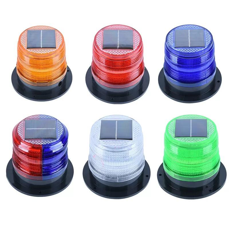 Solar LED Warning Light with Strong Magnet for Vehicles and Construction