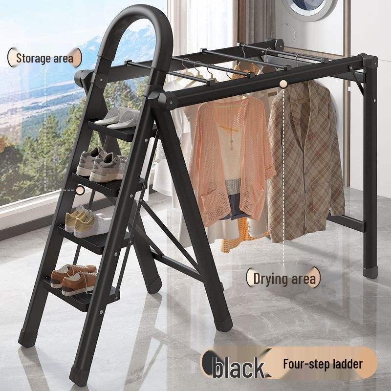 

Складана телескопічна драбина-стрем янка та сушарка - Багатофункціональна, Потовщена вуглецева сталь, Не потребує встановлення