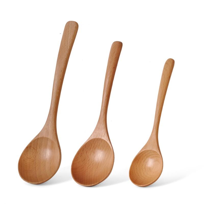 Wooden Spoon Rice Scoop Coffee Stirring Mixing Soup Spoons Natural Cooking Utensils Handmade Home Tableware Cutlery for Kicthen