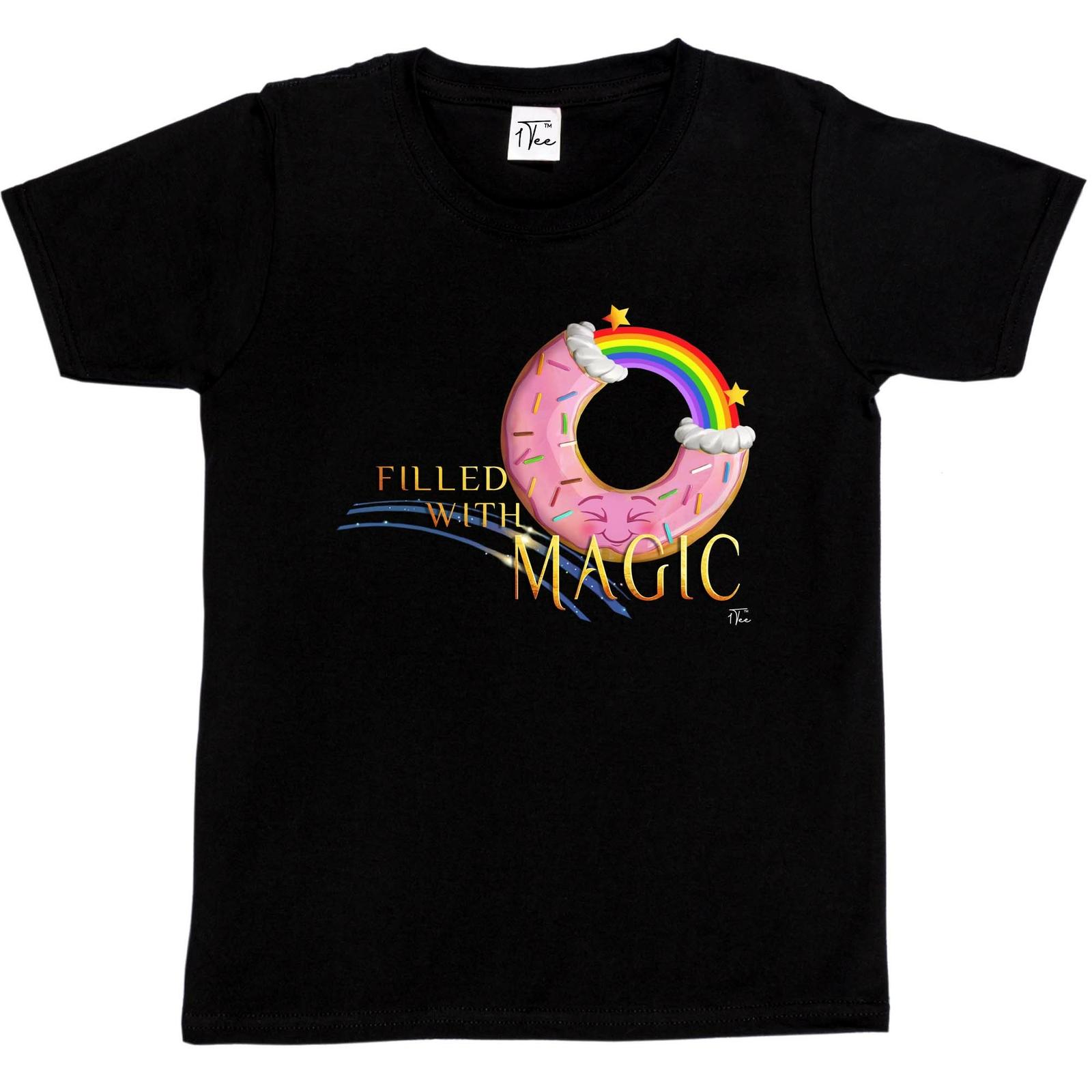1Tee Kids Boys Donut Filled With Magic Rainbow T-Shirt XXXXL