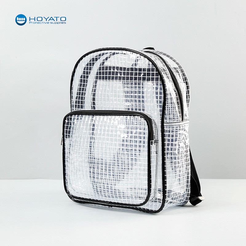 Anti-static PVC Transparent Engineering Backpack for Cleanrooms 17  Fabric Strap Backpack