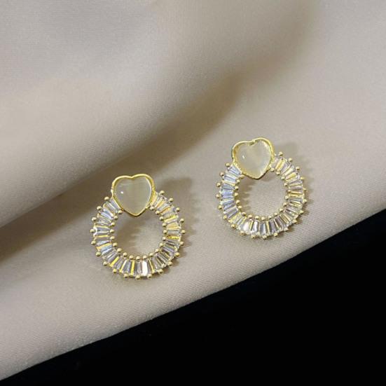 

1 пара элегантных серег, привлекательные декоративные легкие популярные серьги с имитацией опала для вечеринки, ювелирные изделия, подарок