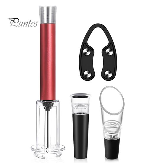 

Набор штопоров для вина с воздушным давлением Эффективный штопор Открывалка для бутылок Miracle Air Pressure Pump Открывалка для бутылок с воздушным давлением Пневматический насос для извлечения пробок Набор штопоров для винных бутылок красный