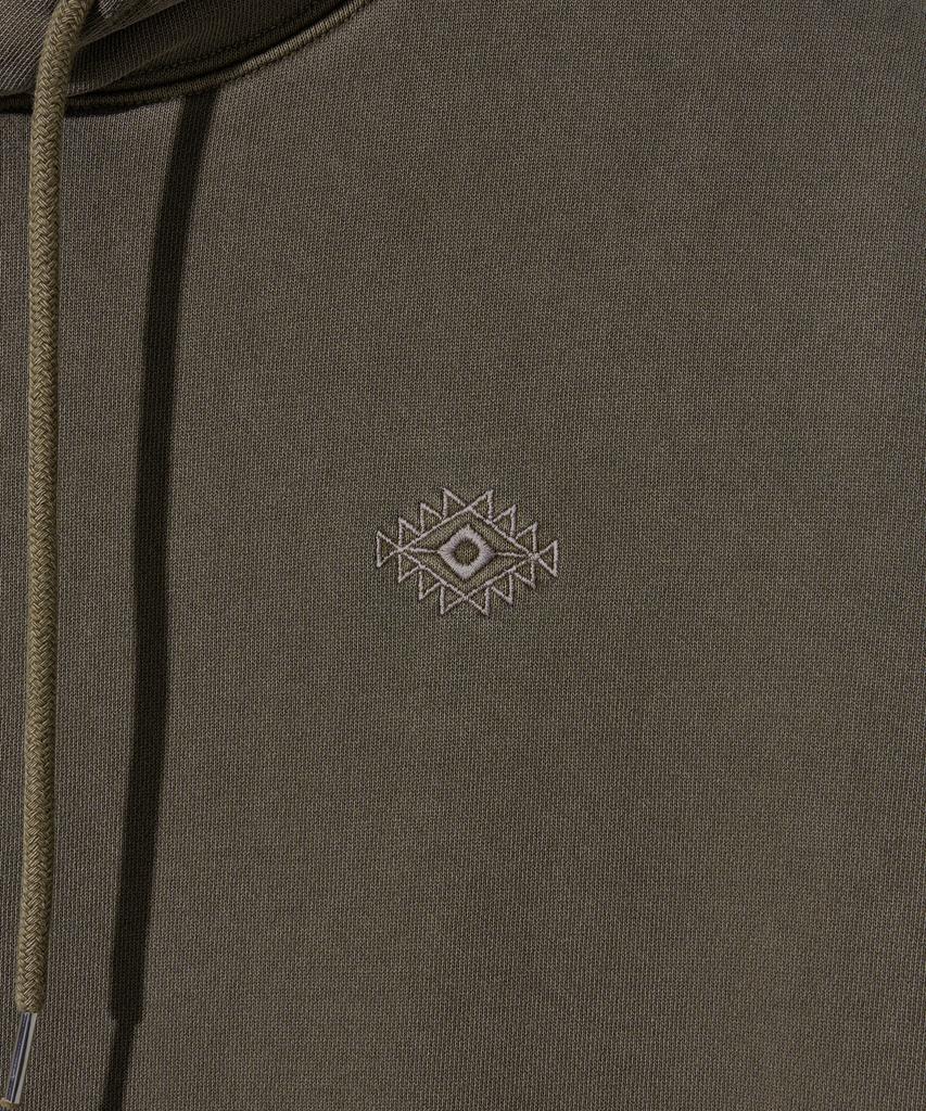 GAKKAI UNIONS Ethnic Sleeve Pigment Hoodie Khaki Mocha