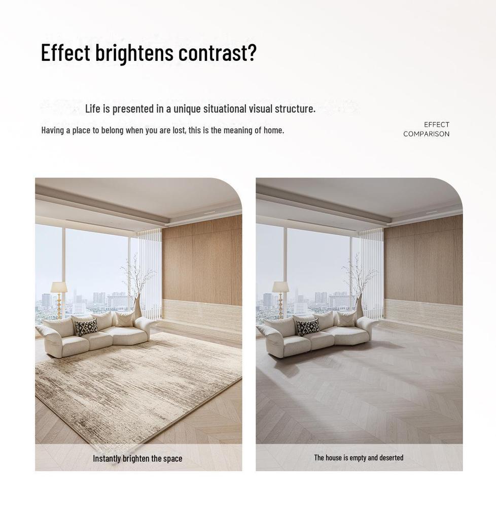 2024 Italian Minimalist Waterproof Carpet: Dirt-Resistant, Easy-Care Luxury for Living Room or Bedroom