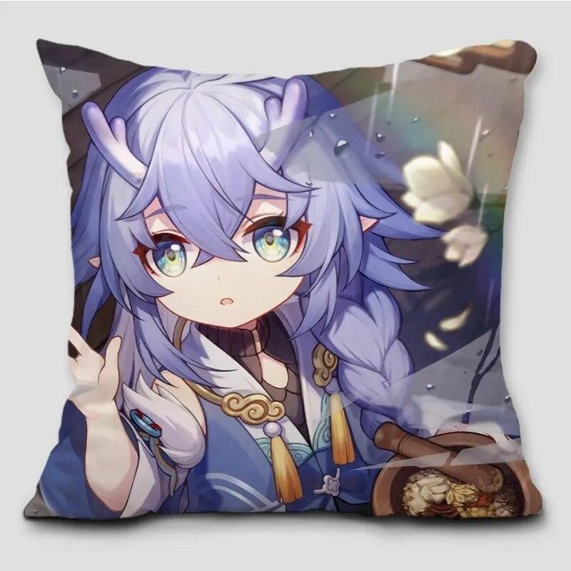 Anime Honkai Impact Pillow Cover Cosplay Cute Comic Print Cushion Cover Sofa Bedroom Home Decoration Pillow Cover