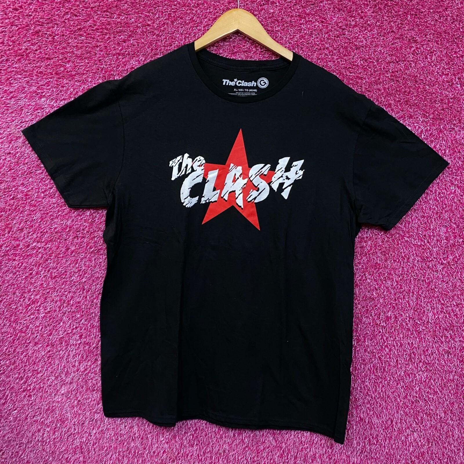 

The Clash Corroded Spell Out Red Star Post Punk Band Tee extra large M
