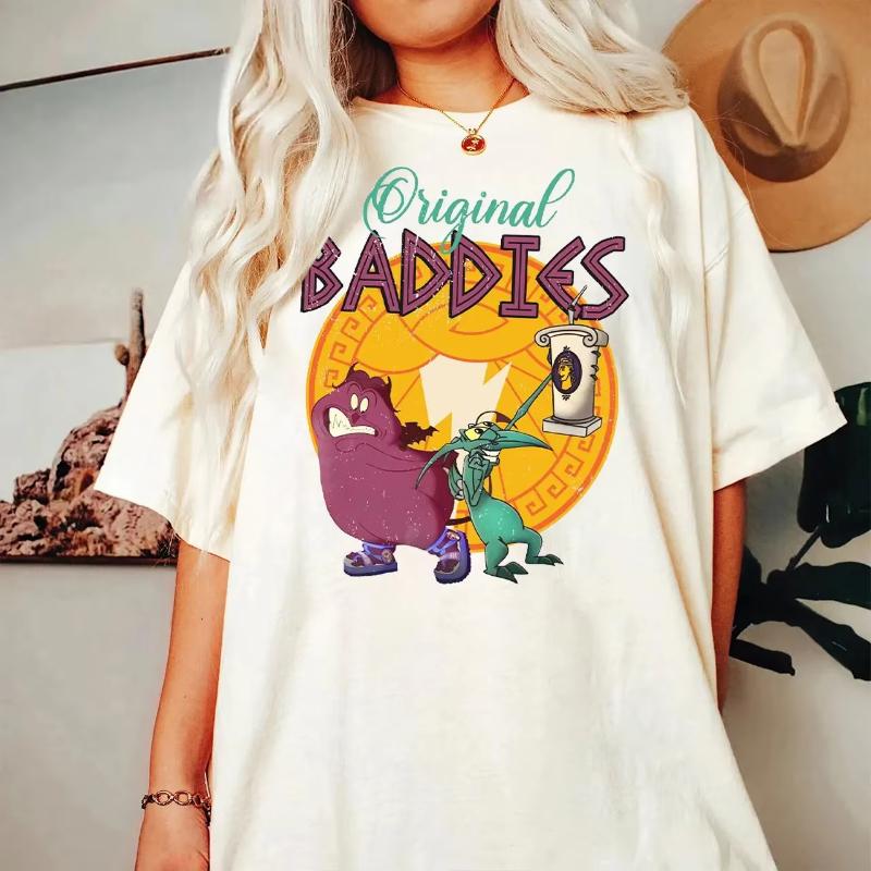 Vintage Pain and Panic Original Baddies Shirt Hercules Villains Tshirt Magic Kingdom Unisex Women Loose Cotton Top