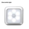 Luz Nocturna con Sensor de Movimiento 6 LEDs Pared Armario Gabinete Escalera Iluminación Interior Lámpara Inalámbrica Luz Blanca/Luz Cálida