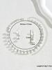 3PC Women's Fashion Trend Copper Claw Chain Series Zircon Necklace Earrings Zircon Set Wedding Banquet Party Holiday Gift