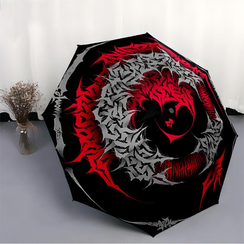 1pc Gothic Artwork Automatic Open/close, All-Season Portable Folding Umbrella for Friends, Travel, Everyday yy250812203