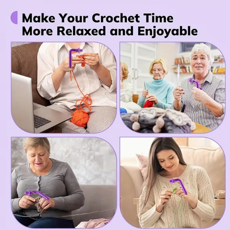 Crochet Helper Tool for Beginners Practical Crochet Accessory Handmade Knitting Knit Craft Diy Tools - Suitable for Home Travel Daily Use High Quality