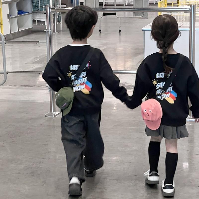 Childrens Bag Crossbody With Letter Hat Design Mini Bag Breathable Clothing