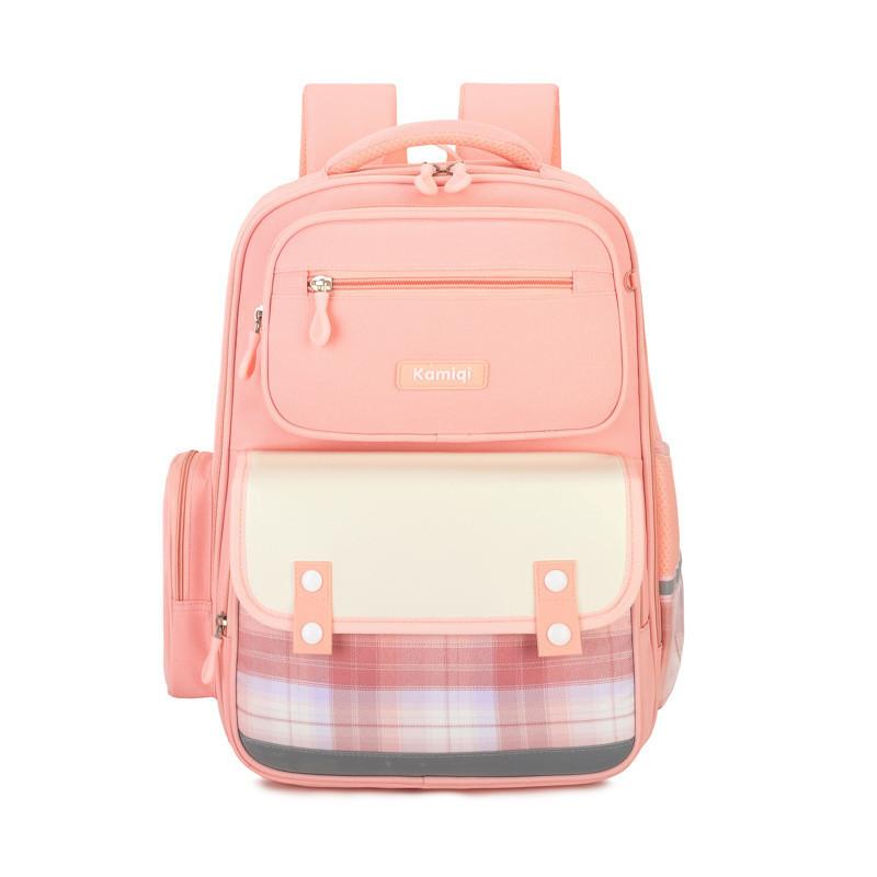 Cute And Stylish Nylon School Backpack For Kids With Lightweight Design розовый