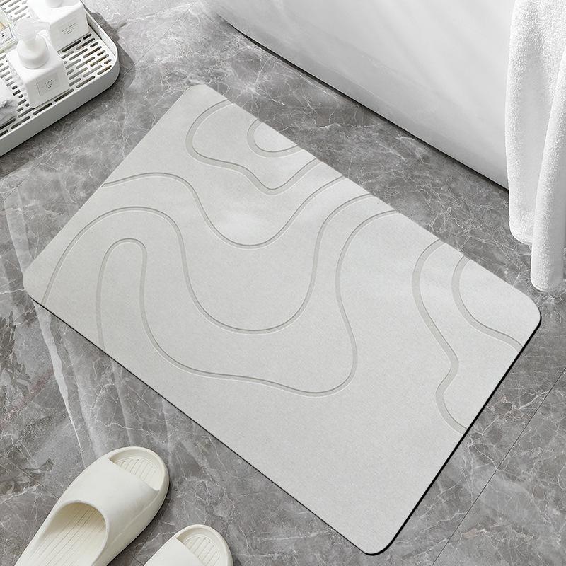 Premium Non-Slip Diatomaceous Earth Bath Mat: Absorbent, Durable, Dirt-Resistant for Bathroom and Toilet