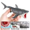 Marine Creature Model Large White Shark Toy With Biting Jaws For Educational Use