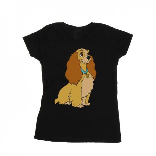 

Disney Womens/Ladies Lady And The Tramp Lady Spaghetti Heart Cotton T-Shirt білий