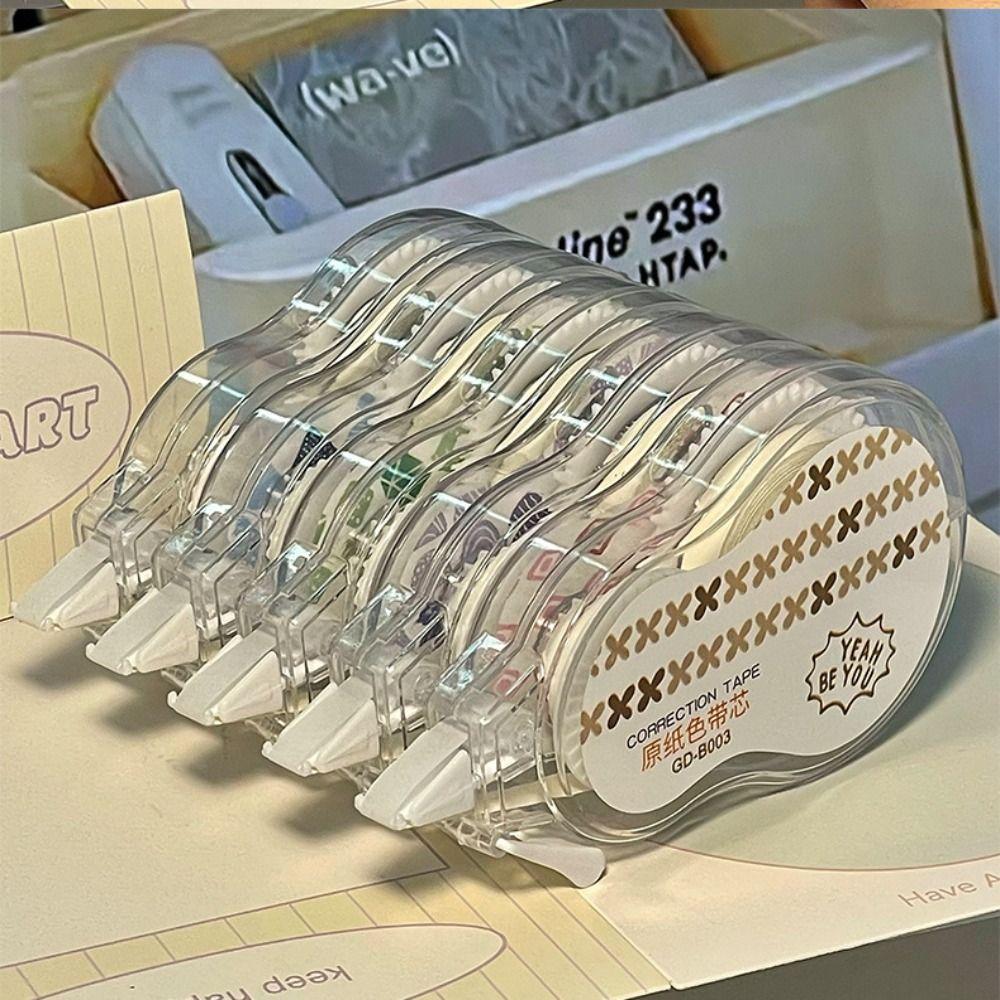 5pcs/Set Large Capacity Correction Tape Flip Design Student Alteration Tape  School Supplies