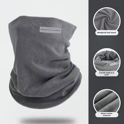 Men Scarf Thick Warm Elastic Knitted Anti-slip Multifunctional Lightweight Windproof Cycling Piled Neck Warmer Headband Hat Winter Neck Wrap