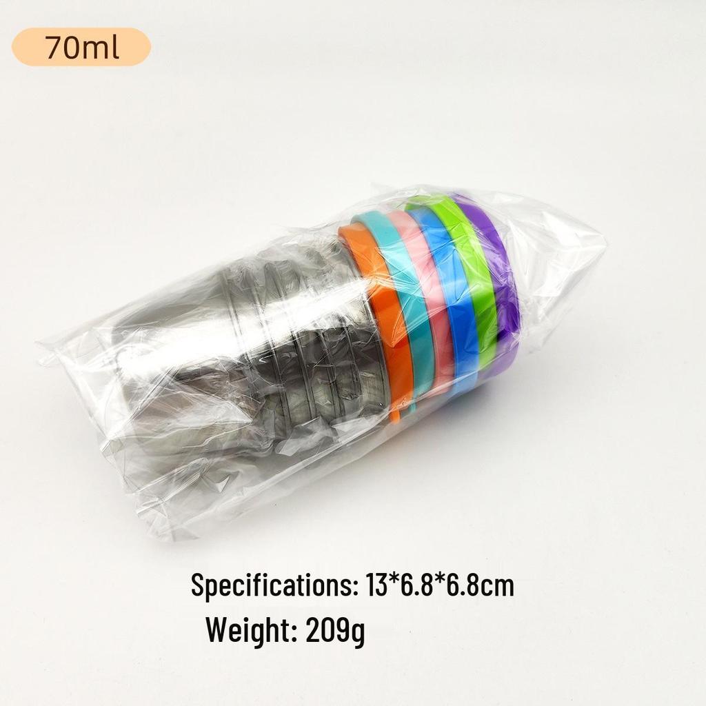 304 Stainless Steel Sauce Container with Silicone Lid, Sealed, for Outdoor Use and Seasoning.