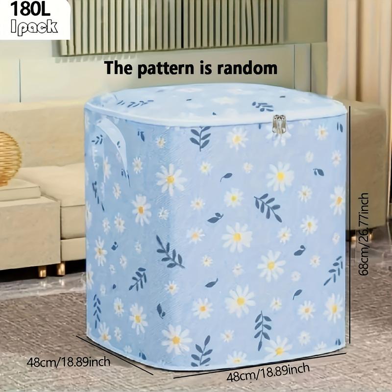 1PC Random Pattern Large Capacity Storage Handbag, Non-woven Rectangular Durable Storage Bag Suitable for Clothes and Blankets