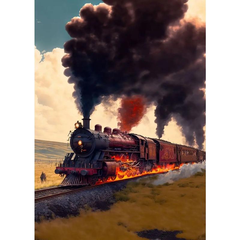 

Винтажная Железная дорога Ретро Железнодорожный Паровоз Локомотив Пейзаж Художественный Постер Холст Картина Настенные Принты Картина Комната Домашний Декор 21cm×30cm NoFrame