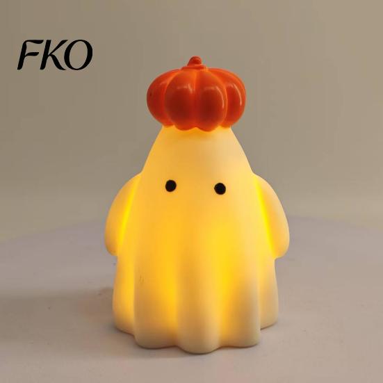 Mini Night Light 1/3Pcs Halloween Pumpkin Ghost Light, Spooky LED Bedside Decorative Lamp, Battery Operated Table for Bedroom Party