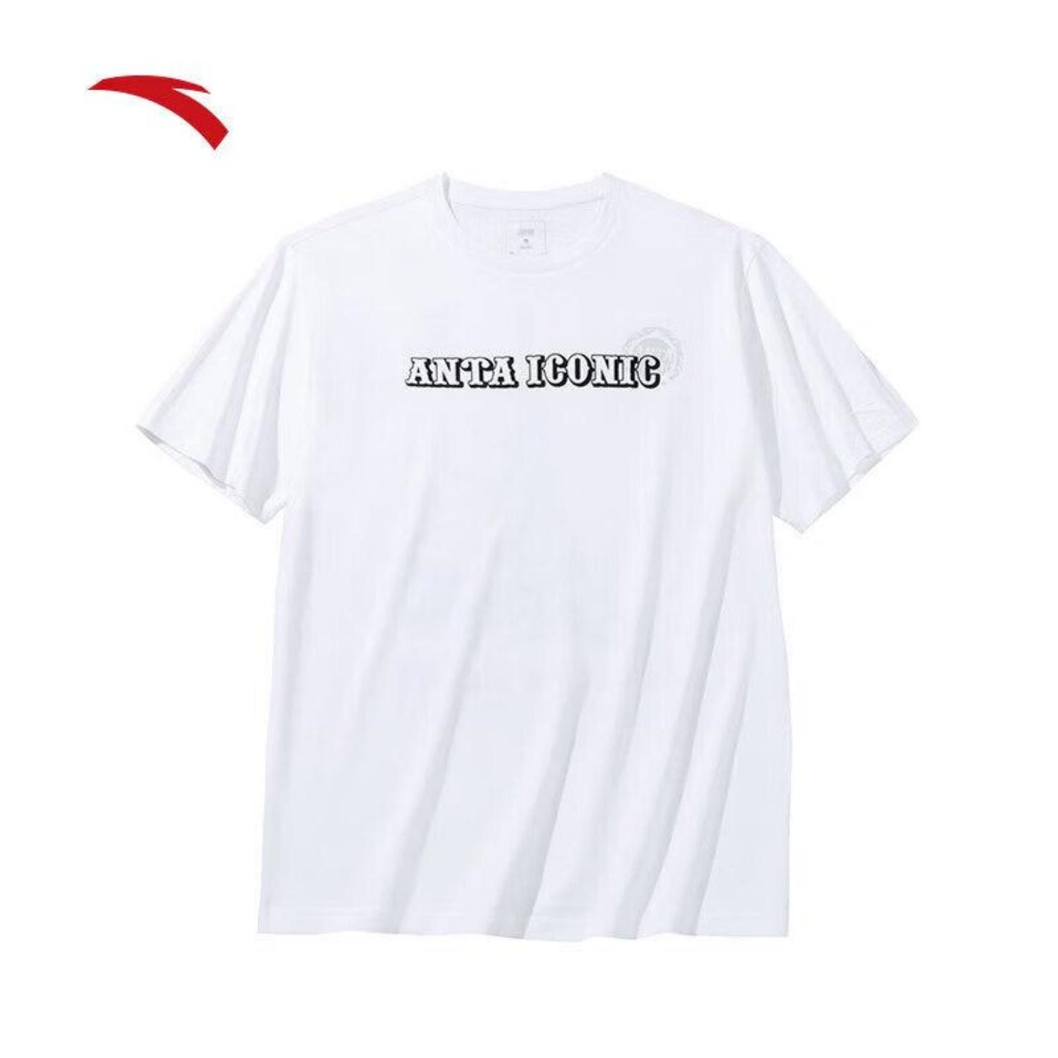 Anta Men s Loose Fit Lyocell Blend Short Sleeve T-Shirt S