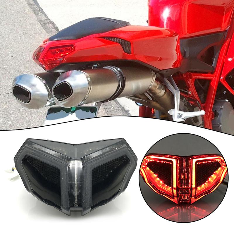Integrated Turn Signal LED Tail Light Motorcycle Lighting 12V Voltage ABS Material Brake Light Direct tallation
