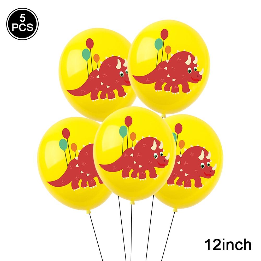 Geschirr-Ballon-Set mit Cartoon-Dinosaurier-Motiv, für Kindergeburtstage, Einweggeschirr, Veranstaltungsort-Dekoration, Fotografie-Requisiten