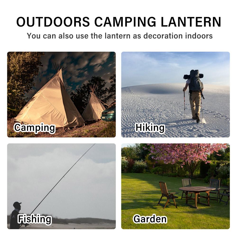 Outdoors Camping Lantern USB Rechargeable Solar Charging Power Supply Portable Collapsible